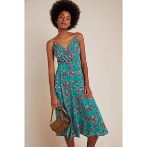 Yumi Kim for Anthropologie NWT Vienna Silk Floral Print A-Line Dress Size 2